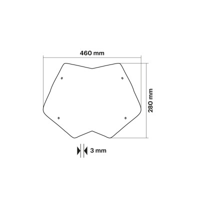 MALOSSI - Cupolino MHR SCREEN di colore fumé scuro - lunghezza 46 x al