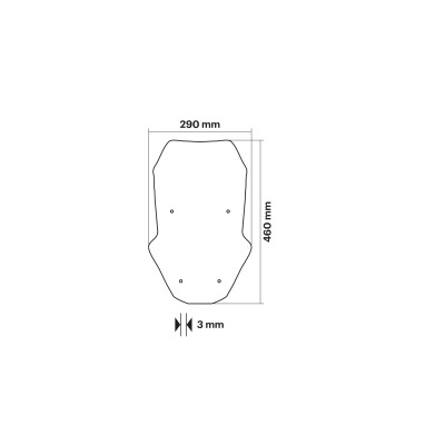 MALOSSI - Cupolino SPORT SCREEN di colore fumé scuro - lunghezza 29 x 