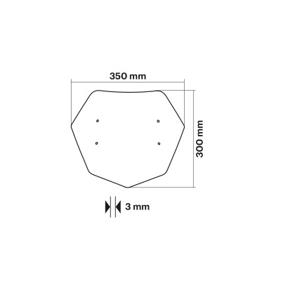 MALOSSI - Cupolino SPORT SCREEN di colore fumé scuro - lunghezza 35 x 
