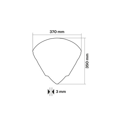 MALOSSI - Cupolino SPORT SCREEN di colore fumé scuro - lunghezza 37 x 