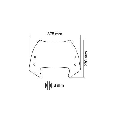 MALOSSI - Cupolino SPORT SCREEN di colore fumé scuro - lunghezza 37,5 
