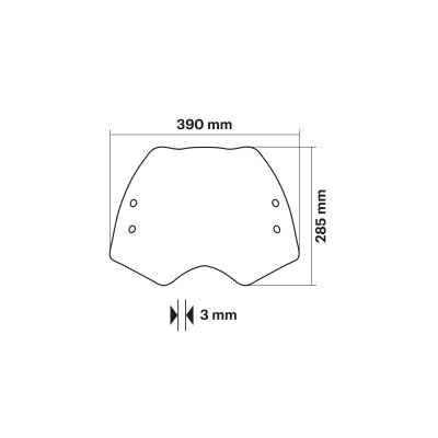 MALOSSI - Cupolino SPORT SCREEN di colore fumé scuro - lunghezza 39 x 