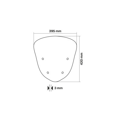 MALOSSI - Cupolino SPORT SCREEN di colore fumé scuro - lunghezza 39,5 