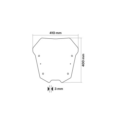 MALOSSI - Cupolino SPORT SCREEN di colore fumé scuro - lunghezza 41 x 