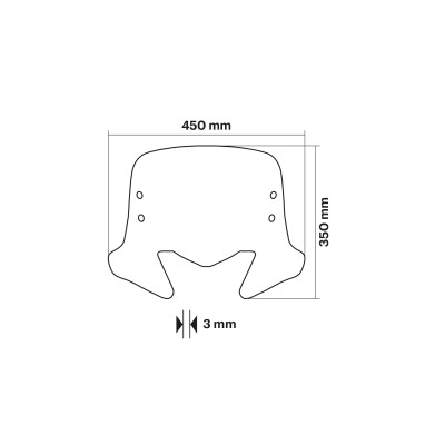 MALOSSI - Cupolino SPORT SCREEN di colore fumé scuro - lunghezza 45 x 