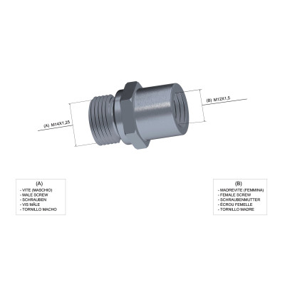 MALOSSI - ADAPTADOR para SENSOR TEMPERATURA