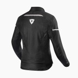 REV'IT SPRINT H2O LADIES JACKET - BLACK WHITE - BACK