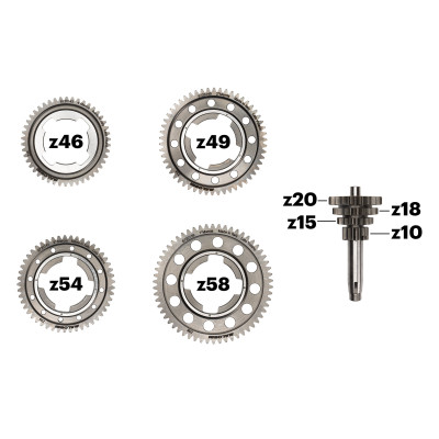 MALOSSI - Sprocket set for vespa gear - sport