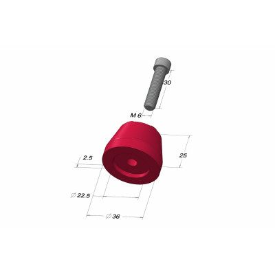 MALOSSI - Handlebar end weight kit red
