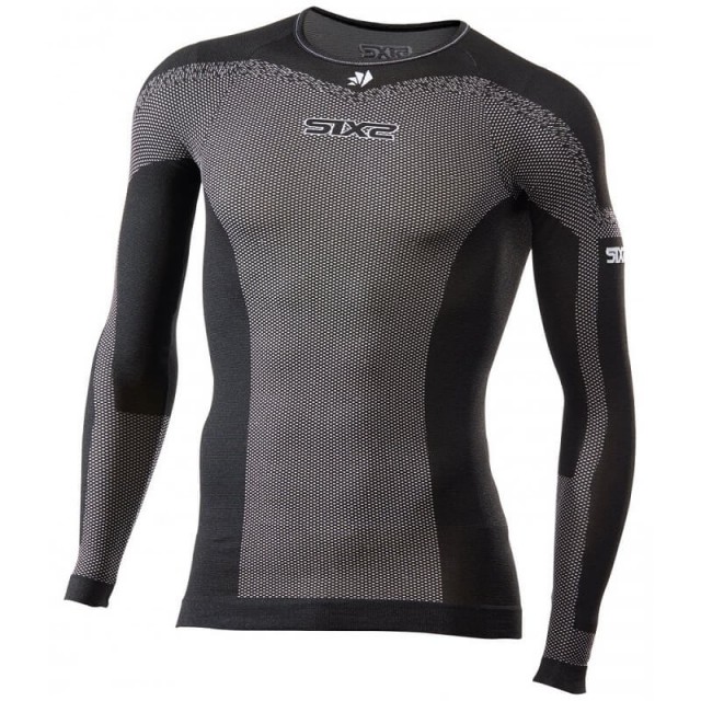 MAGLIA INTIMA A MANICHE LUNGHE SIX2 BREEZYTOUCH CARBON - TS2L BT - NERA