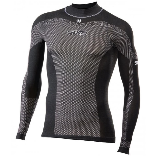 SIX2 BREEZYTOUCH LONG SLEEVE TURTLENECK JERSEY CARBON - TS3L BT - BLACK