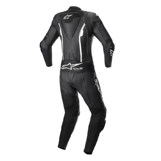 ALPINESTARS STELLA MISSILE v2 TECH-AIR LEATHER SUIT BLACK WHITE - BACK