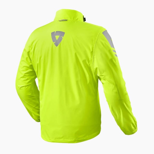 REV'IT CYCLONE 3 H2O RAIN JACKET - NEON YELLOW - BACK
