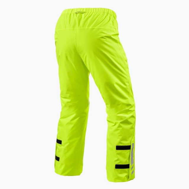 REV'IT ACID 3 H2O RAIN TROUSERS - NEON YELLOW - BACK