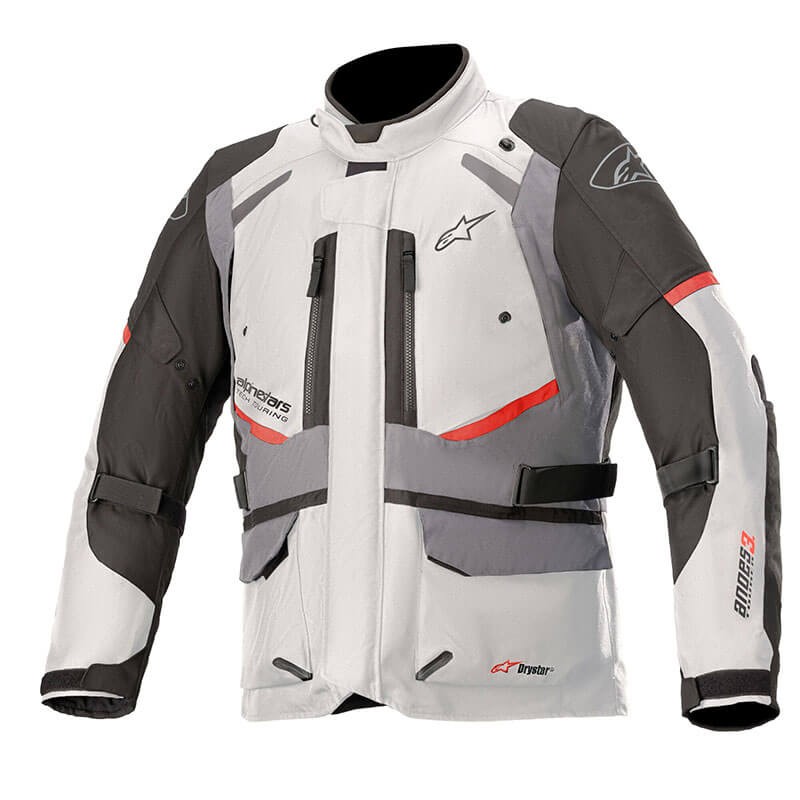 New Alpinestars T-Jaws V3 WP Black/Red Fluo Drystar Waterproof Textile Jacket 