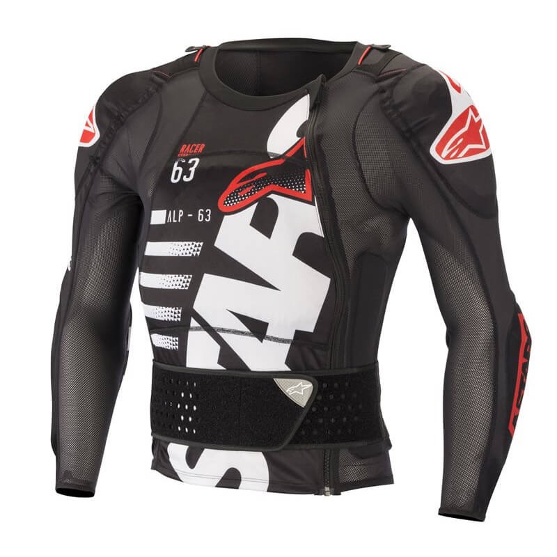 ALPINESTARS SEQUENCE LS PROTECTOR JACKET - BLACK WHITE RED