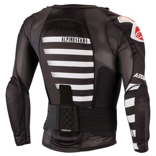ALPINESTARS SEQUENCE LS PROTECTOR JACKET BLACK WHITE RED - BACK