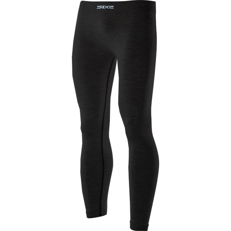 LEGGINS SIX2 CARBON MERINOS WOOL - PNX MERINOS - WOOL BLACK