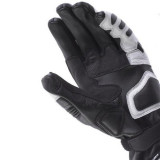 DAINESE PRO CARBON LEATHER GLOVE BLACK WHITE - PALM DETAIL