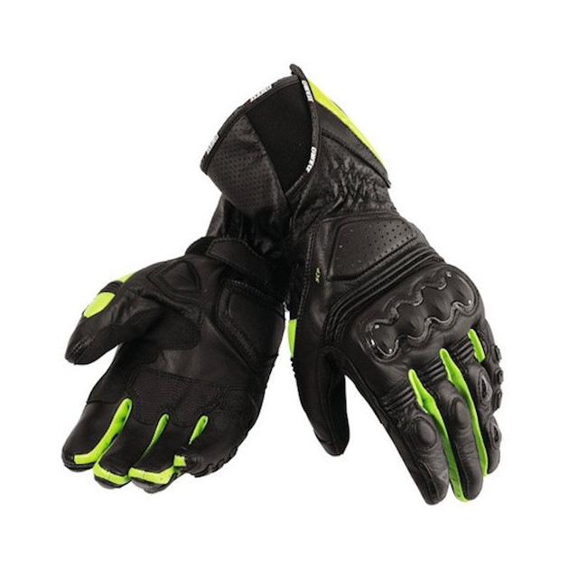 DAINESE PRO CARBON LEATHER GLOVE - BLACK YELLOW