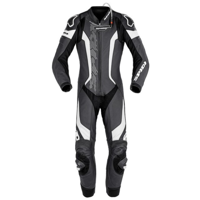 SPIDI LASER PRO PERFORATED LEATHER SUIT - BLACK WHITE