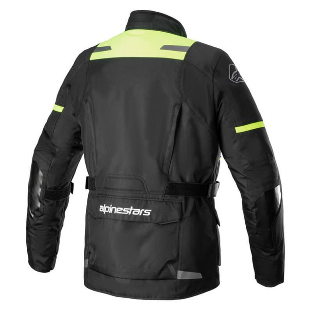 ALPINESTARS ANDES V3 DRYSTAR JACKET BLACK YELLOW FLUO - BACK