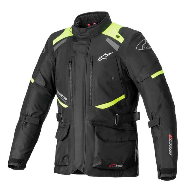 ALPINESTARS ANDES V3 DRYSTAR JACKET - BLACK YELLOW FLUO