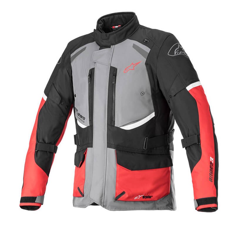 ALPINESTARS ANDES V3 DRYSTAR JACKET - DARK GREY BLACK BRIGHT RED