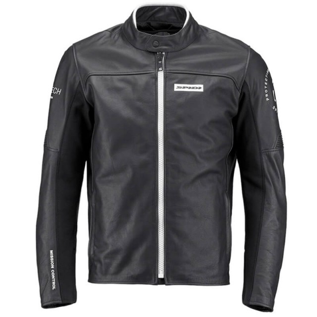 SPIDI GENESIS LEATHER JACKET - BLACK WHITE