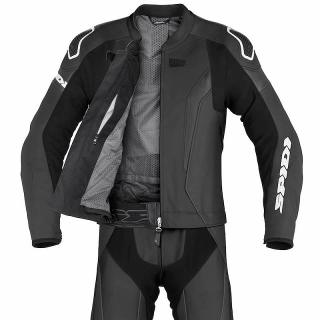 SPIDI LASER TOURING LEATHER SUIT BLACK WHITE - LINER DETAIL