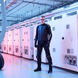 SPIDI LASER TOURING LEATHER SUIT BLACK WHITE - RIDER 2