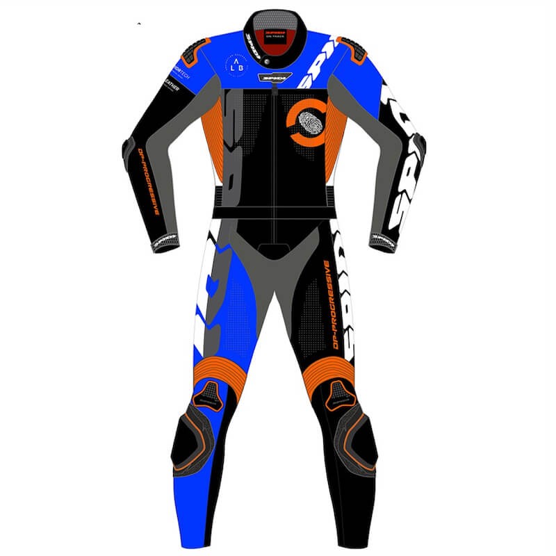SPIDI DP PROGRESSIVE TOURING SUIT - BLACK RED BLUE