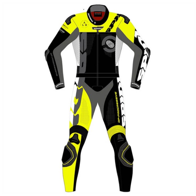 SPIDI DP PROGRESSIVE TOURING SUIT - BLACK FLUO YELLOW