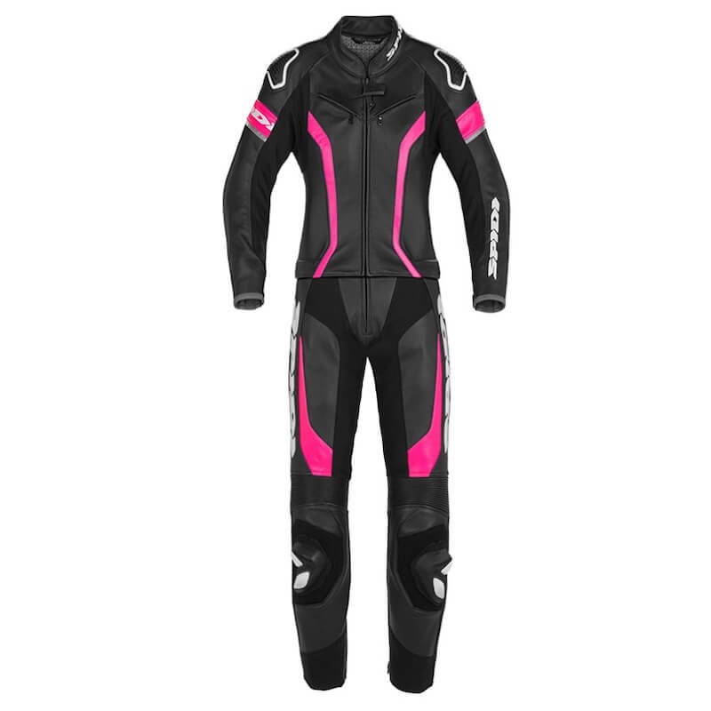 SPIDI LASER TOURING LADY LEATHER SUIT - BLACK FUCSIA