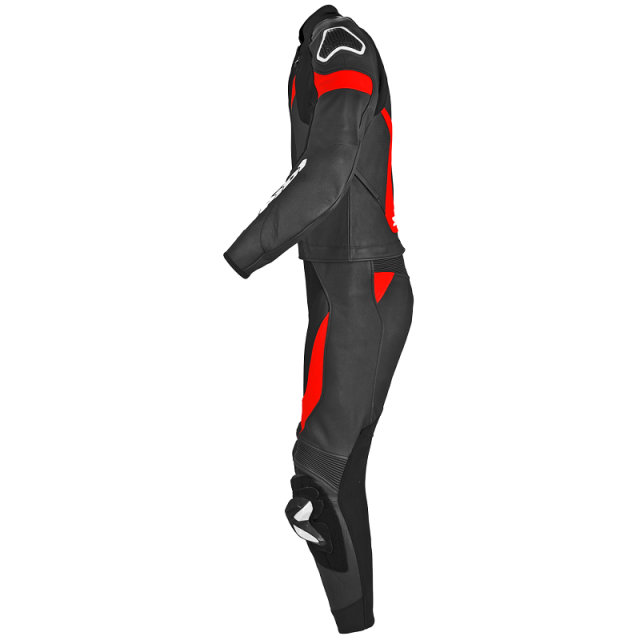 SPIDI LASER TOURING LEATHER SUIT - BLACK RED - SIDE
