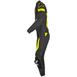 SPIDI LASER TOURING LEATHER SUIT - BLACK YELLOW - SIDE