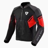 REV'IT GT-R AIR 3 PERFORATED JACKET - BLACK-NEON RED