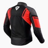 REV'IT GT-R AIR 3 PERFORATED JACKET - BLACK-NEON RED - BACK