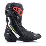 STIVALI ALPINESTARS SUPERTECH R BOOT NERO BIANCO ROSSO FLUO GIALLO FLUO - LATO