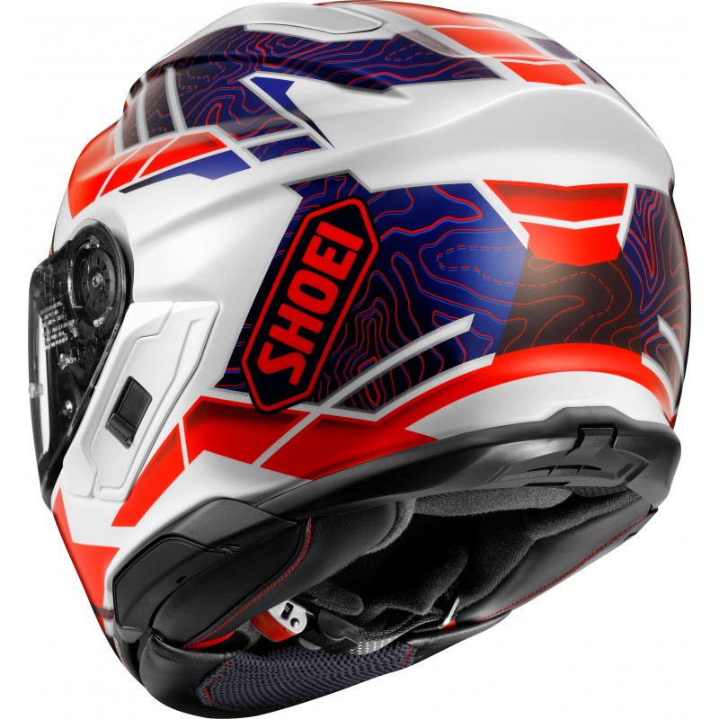 casque shoei gt-air 2 - reminisce II  SpazCycle Liner system with different densities as well as 3 different outer shell sizes for added aerodynamics as well as an integrated spoiler and full ventilation system with exhaust vents for better air circulation and less head wobble SHOEI GT-Air 3 Realm 