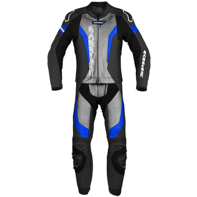 SPIDI LASER TOURING LEATHER SUIT - GREY BLUE