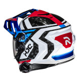 HJC RPHA 60 DAKAR ADVENTURE HELMET WHITE BLUE RED - BACK
