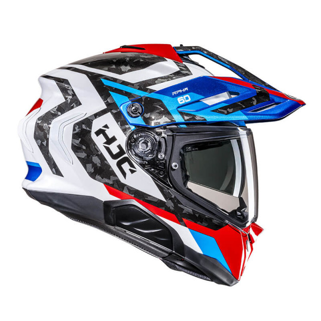 HJC RPHA 60 DAKAR ADVENTURE HELMET WHITE BLUE RED - SIDE