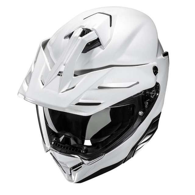 CASCO INTEGRALE ADVENTURE HJC RPHA 60 MONO BIANCO LUCIDO - FRONTE