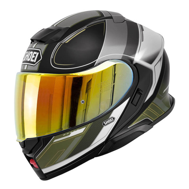 SHOEI NEOTEC 3 SHARPEN HELMET TC-11 BLACK GREEN - IRIDESCENT VISOR