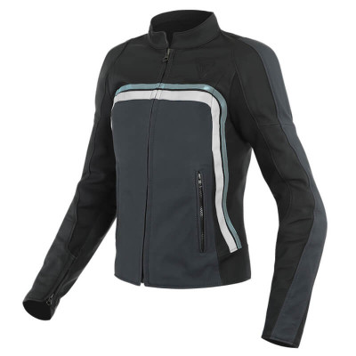 Chaqueta De Piel Dainese Lola 3 Lady Black-Ebony-Red-Blue | BurnOutMotor