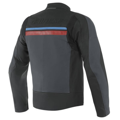 Lederjacke Dainese Hf 3 Black-Ebony-Red-Blue | BurnOutMotor