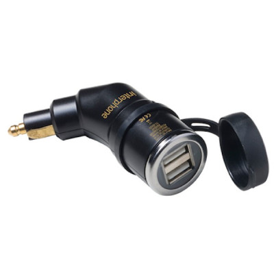 Din-Adapter Mit Doppel-Usb Cellularline Interphone | BurnOutMotor