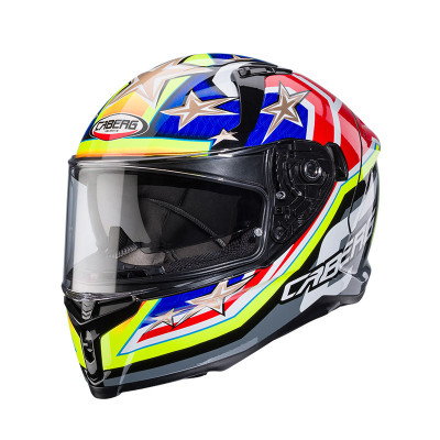 Casque Caberg Avalon X Track Giallo Rosso Blu | BurnOutMotor