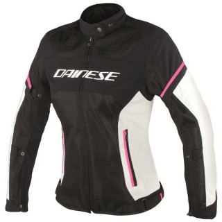 GIACCA DAINESE AIR FRAME D1 LADY TEX - BLACK VAPOROUS GRAY FUXIA